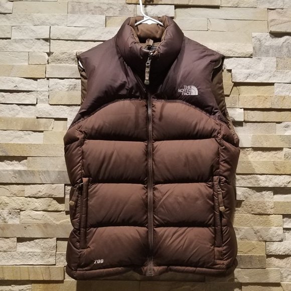 The North Face Jackets \u0026 Coats | North Face Womens Medium Retro 96 Vintage Brown Nuptse 700 Down Puffer Vest Coat | Color: Brown | Size: M | Pm-